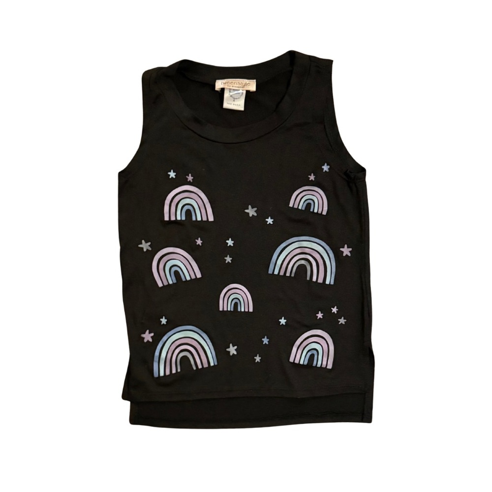Tweenstyle by Stoopher girls rainbow tank size 6 in excellent condition like new